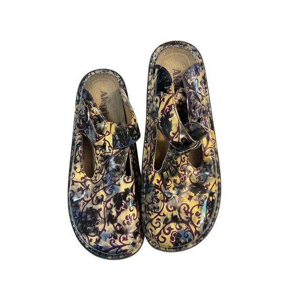 Alegria Donna Lattice Patent Shoes Clogs size 41 US 9.5 10 - Picture 1 of 7